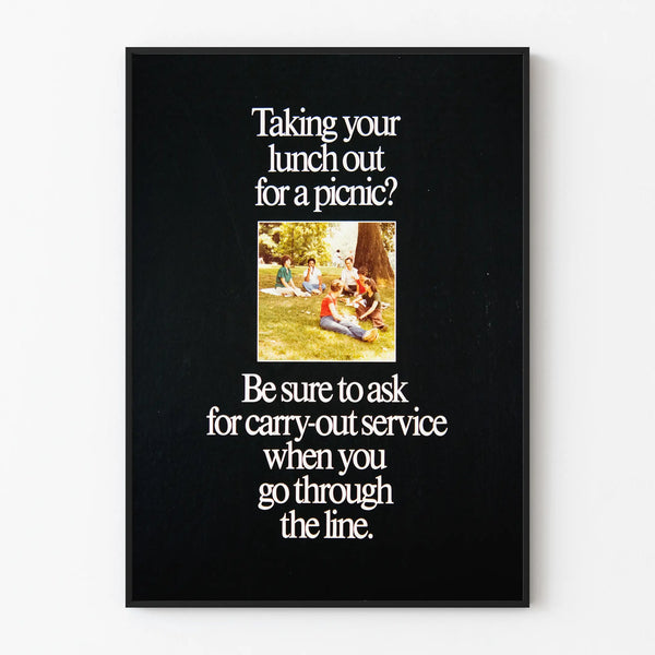 Vintage Picnic Carry-Out Service Poster