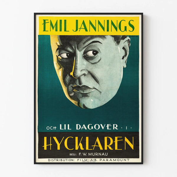 Vintage film poster Hycklaren by F.W. Murnau with Emil Jannings