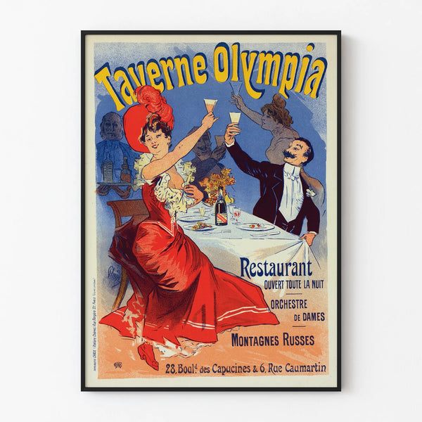 Vintage Tavern Olympia Poster Wall Decoration Retro