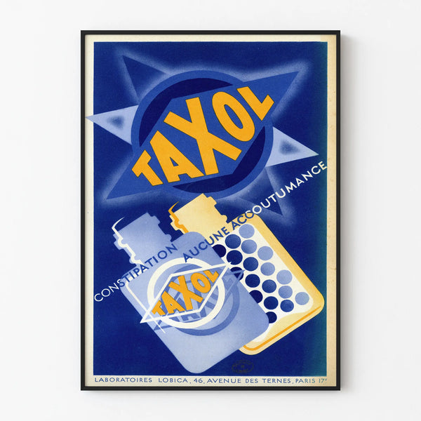 Vintage Taxol Poster - Retro Pharmacy Wall Decoration