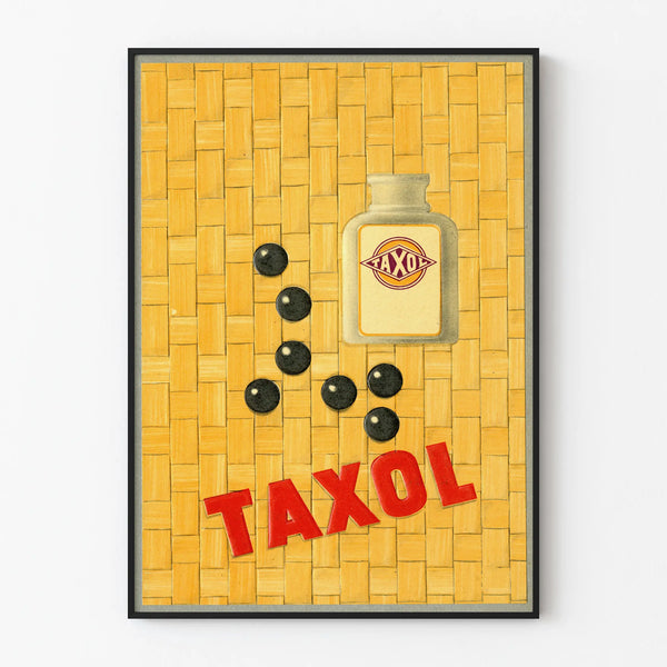 Vintage Taxol Poster - Retro Pharmacy Wall Decoration