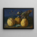 Still life with pumpkins and cucumbers - Stefan Michal Vrš Izbighy — framed artwork on a wall