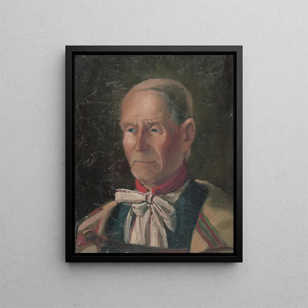 Portrait Painting - Stefan Straka — framed artwork on a wall
