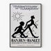 Vintage poster 'Han, Hun og Hamlet' style silhouette