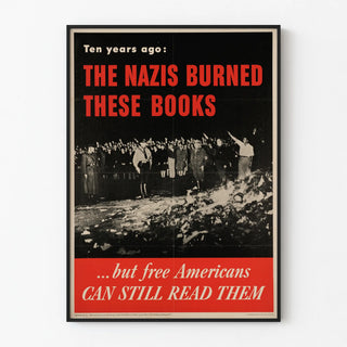 Decorative Wall Poster War and Freedom of Reading