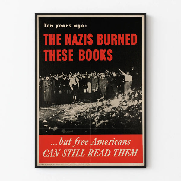 Decorative Wall Poster War and Freedom of Reading