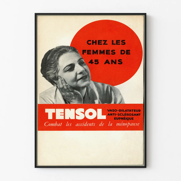 Vintage poster Tensol - Menopause health promotion