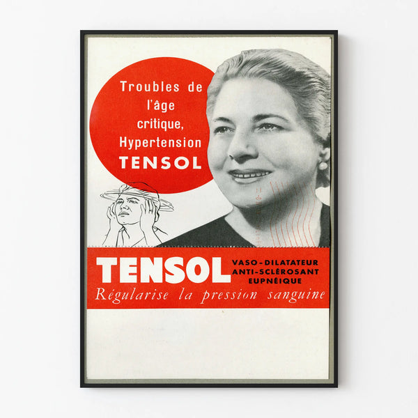 Vintage Tensol advertising poster for wall decoration