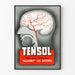 Vintage poster Tensol - Illustration of brain artery in red and white