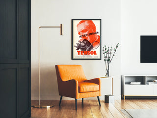 Vintage poster advertising Tensol against hypertension