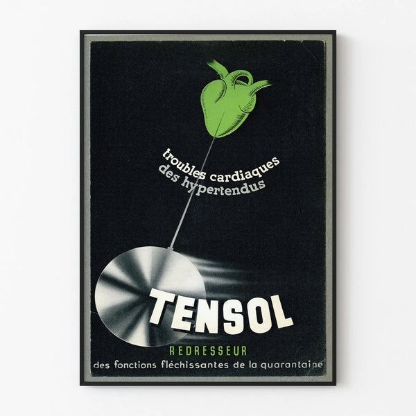 Vintage Poster TENSOL Heart Trouble Wall Decoration