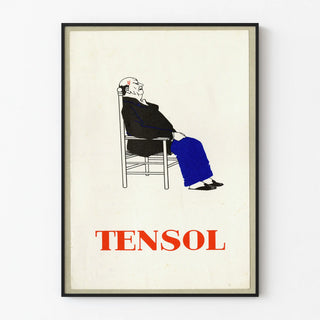 Vintage Poster TENSOL Nap Man Sitting on Chair