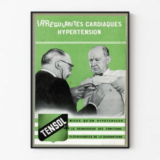 Vintage Poster Tensol: Hypertension and Cardiac Irregularities