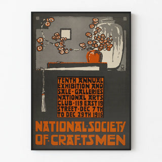 Vintage Poster of the National Society of Craftsmen Exhibition 1916
