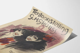 Vintage Poster Exhibition G.H. Grauss - Kunstzaal De Bijenkorf Amsterdam 1918