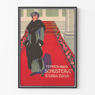 Vintage poster of Teppich Haus Schuster & Co St Gallen Zurich