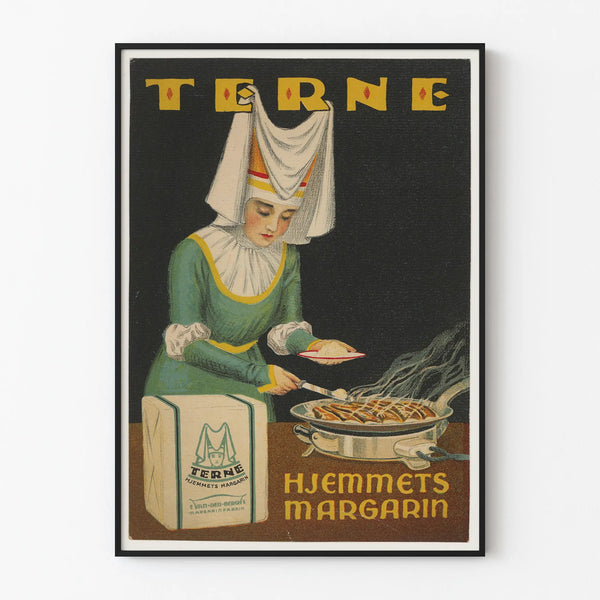 Vintage Poster Ternes Hjemmets Margarine for Wall Decoration