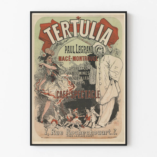 Vintage Poster Tertulia Café-Show Rue Rochechouart