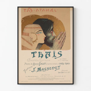 Vintage poster of the lyric comedy Thaïs by J. Massenet