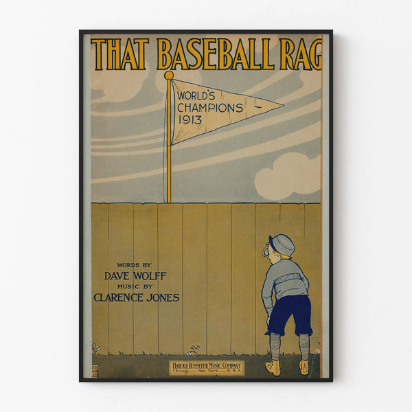 Vintage Poster That Baseball Rag 1913 – Sports Wall Decoration