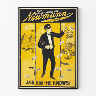Vintage poster That Brilliant Psychic Star Newman The Great