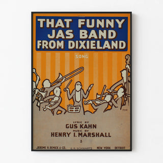 Vintage poster That Funny Jas Band from Dixieland