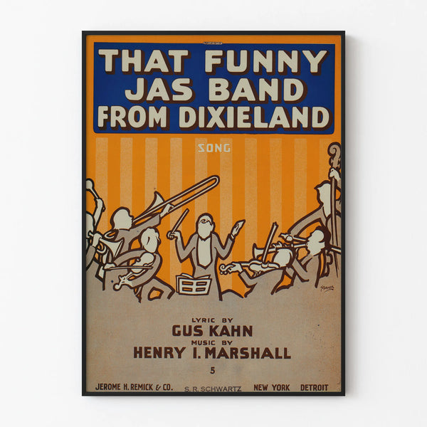 Vintage poster That Funny Jas Band from Dixieland