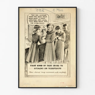 Vintage English poster on the prudence of military discussions