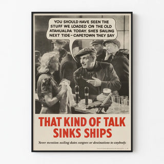 Vintage poster That Kind of Talk Sinks Ships