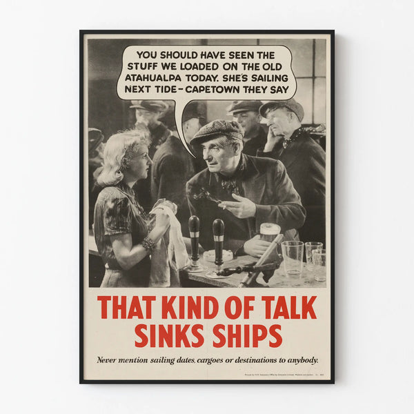 Vintage poster That Kind of Talk Sinks Ships