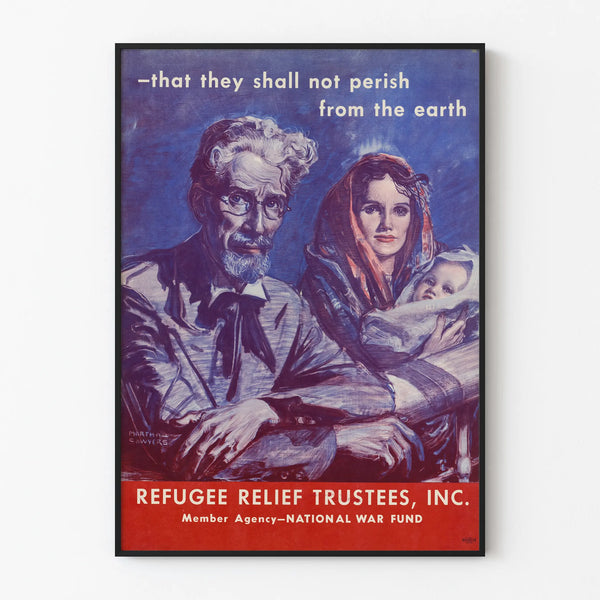 Vintage humanitarian poster Refugee Relief Trustees