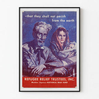 Vintage Humanitarian Poster Refugee Relief Trustees
