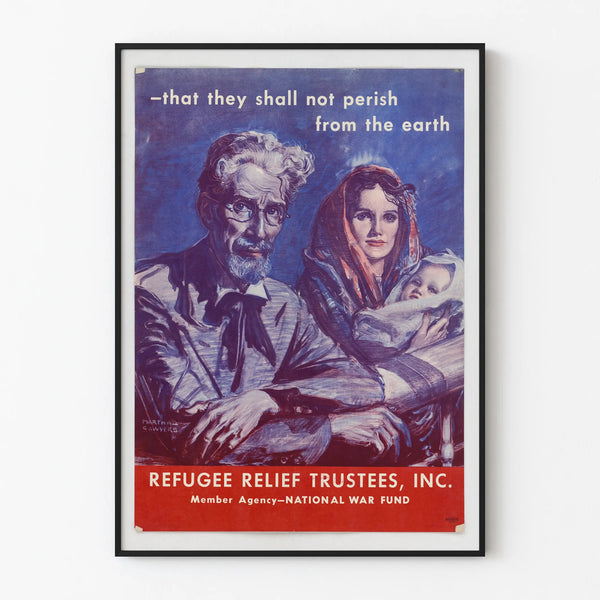 Vintage Humanitarian Poster Refugee Relief Trustees