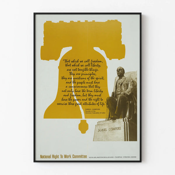 Vintage Wall Poster of Liberty and Labour Samuel Gompers