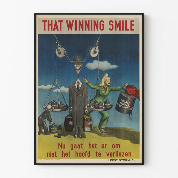Vintage Propaganda Poster That Winning Smile - Historic Wall Decoration