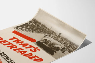 Vintage Propaganda Poster on Tire Retreading