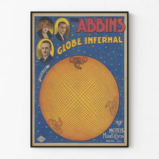Vintage Poster The Abbins Globe Infernal Moto Monet & Coyon