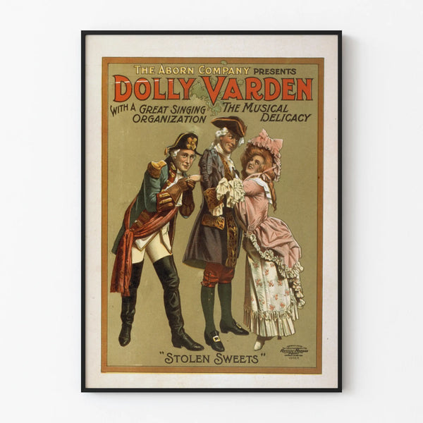 Vintage Dolly Varden Poster - Retro Musical Wall Decoration
