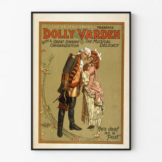 Vintage musical poster Dolly Varden by The Aborn Company