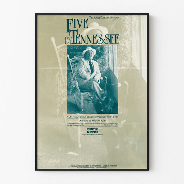 Vintage poster Five by Tennessee for theatrical wall decoration