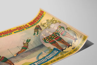 Vintage Circus Poster Adam Forepaugh and Sells Brothers - Trapeze Artists — artwork view