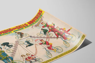 Vintage poster of acrobatic show The Adam Forepaugh and Sells Brothers — artwork view