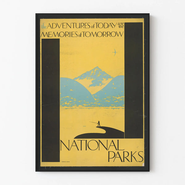 Vintage National Parks Poster - Adventure Nature Wall Decoration