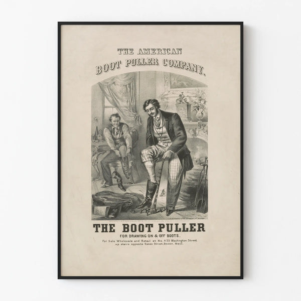 Vintage poster The Boot Puller Company - retro wall decoration