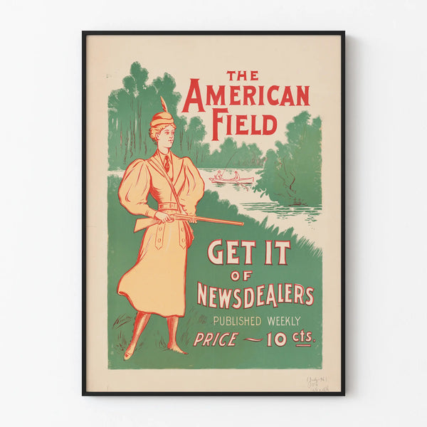 Vintage Poster The American Field - Retro Hunting and Nature Wall Decoration