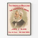 Vintage Poster The American Magazine – Portrait of James G. Blaine