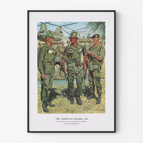 Vintage poster The American Soldier 1965 - Military wall decoration