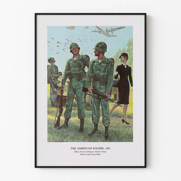 Vintage Poster of the American Soldier - Military Wall Decoration