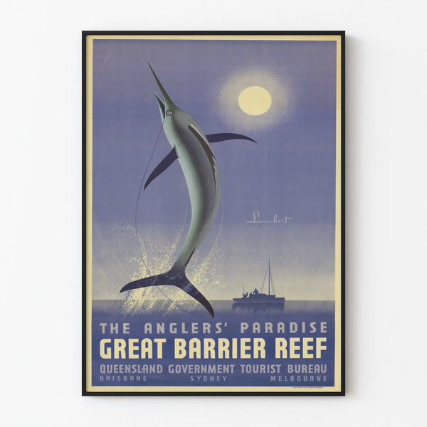 Vintage poster The Anglers' Paradise Great Barrier Reef
