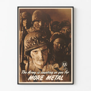Vintage American military poster The Army is Counting on You